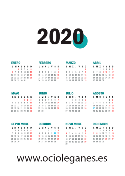 Agenda 2020 Ocio en Leganés Calendario Anual