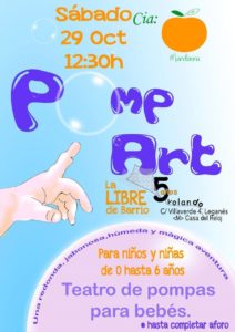 PopArt. Teatro de pompas para niños y niñas de 0 a 6 años