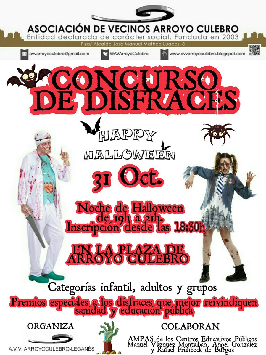 Concurso de Disfraces Halloween Arroyo Culebro
