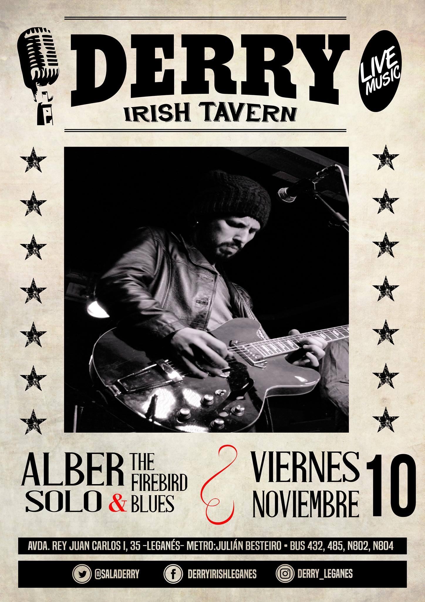 Albert Solo & The Firebird Blues. En el Derry