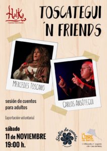 Sesión de cuentos para adultos: Toscategui 'N Friends.