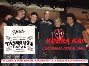 Kobra Kai en la Tasquita, versiones de los 70´s