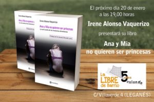 Presentación del libro Ana y Mia no quieren ser princesas.