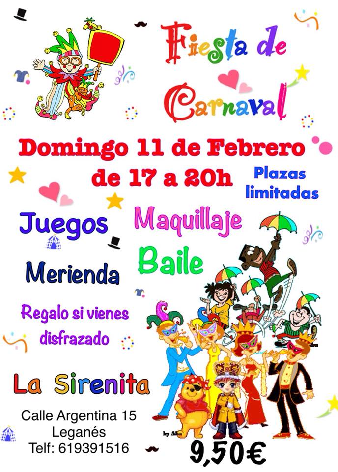 Fiesta Carnaval 2018  en Parque Infantil La Sirenita