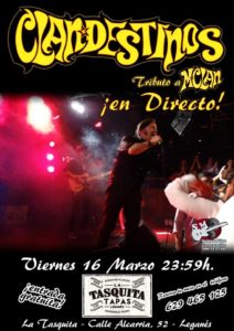 La Tasquita Leganés presenta Clandestinos Tributo a M-Clan