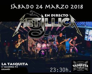 Metillica tributo a Metalica en la Tasquita