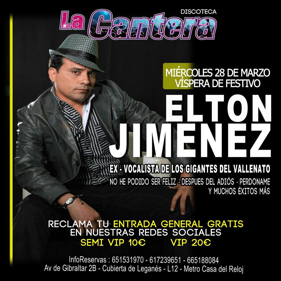 Elton Jimenez ExGigantes del Vallenato Discoteca La Cantera