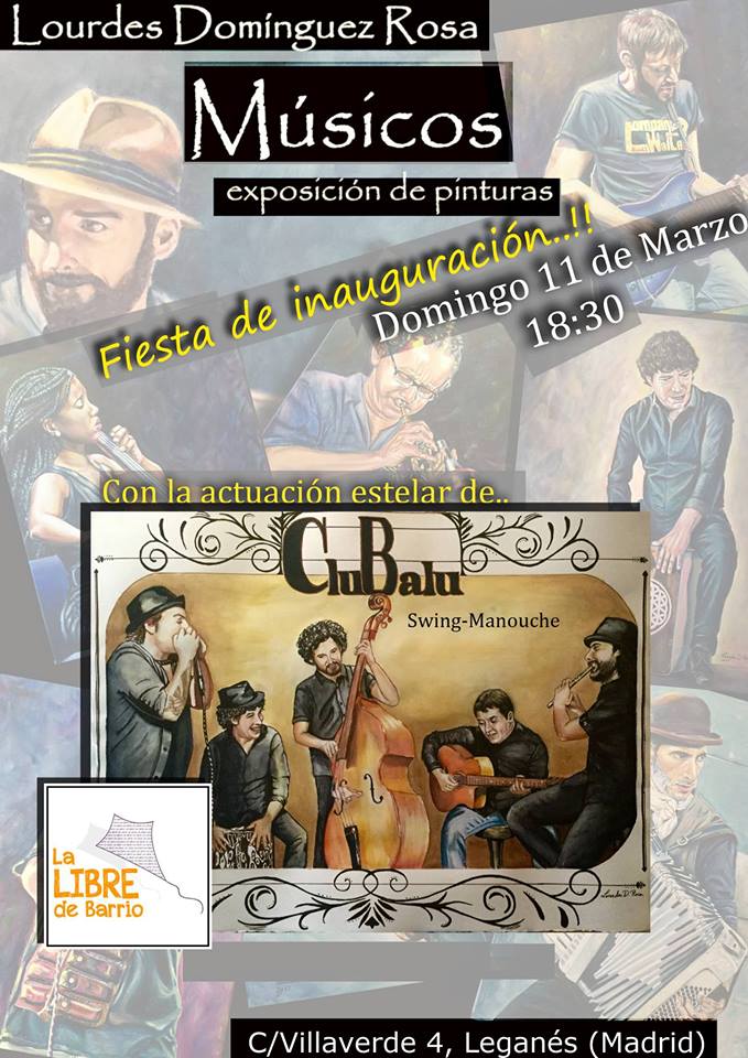 Inauguración de Exposición:” Músicos” ,Lourdes Domínguez Rosa.