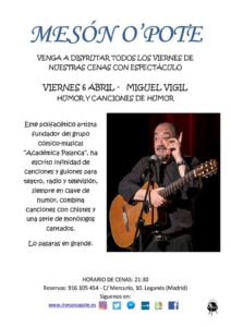 Miguel Vigil en el Mesón O´pote