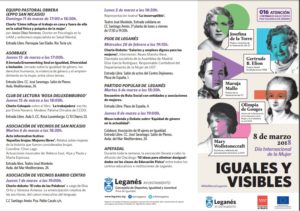 Iguales y visibles campaña del 8 de marzo en Leganés
