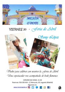 SONI LOPEZ feria de abril en el Mesón O´pote