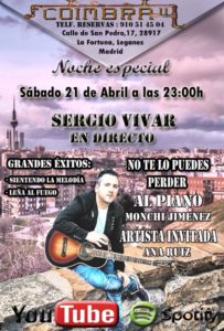 Sergio Vivar en directo en el Coimbra II