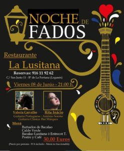 Noche de Fados en La Lusitana Restaurante