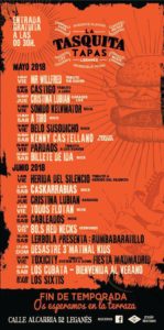 Programa mayo y junio en la Tasquita