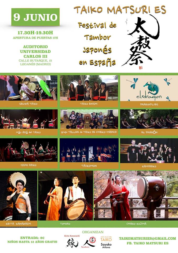 Taiko Matsuri Es. Festival de tambor japonés en España.