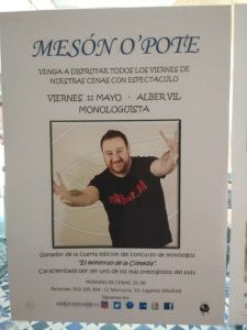 Alber Vil en el Mesón O´pote