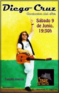 Diego Cruz en concierto en La LIbre