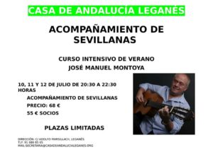 JOSÉ MANUEL MONTOYA CURSO INTESIVO DE ACOMPAÑAMIENTO DE SEVILLANAS