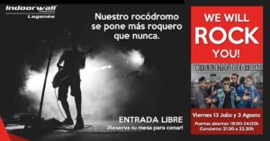 Puertas abiertas y concierto rock en el Indoorwall Leganés