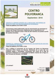 Actividades en el CEA Polvoranca en septiembre 2018
