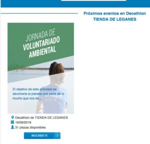 JORNADA DE VOLUNTARIADO AMBIENTAL en Decathlon TIENDA DE LEGANES