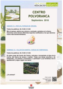 Actividades en el CEA Polvoranca en septiembre 2018