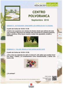 Actividades en el CEA Polvoranca en septiembre 2018