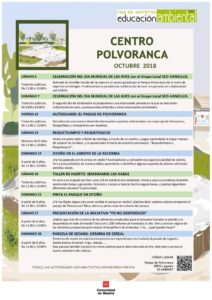 Actividades en el CEA Polvoranca en octubre 2018