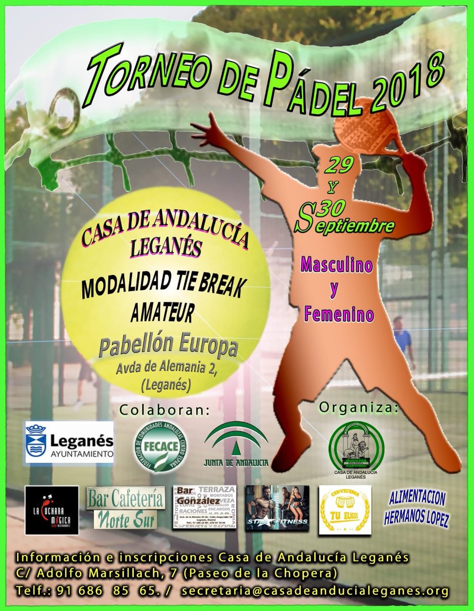IX Campeonato de Pádel Casa de Andalucía de Leganés