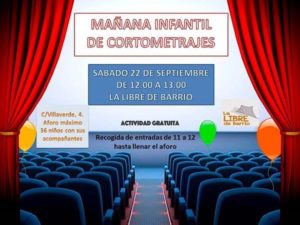 Matinal infantil de cortometrajes en la Libre