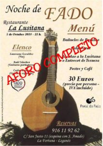 Noche de fado en La Lusitana