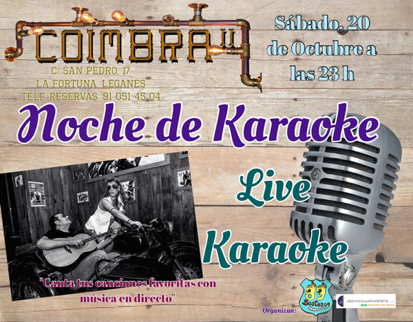 Noche de Karaoke en Leganes: Live karaoke en el Coimbra II