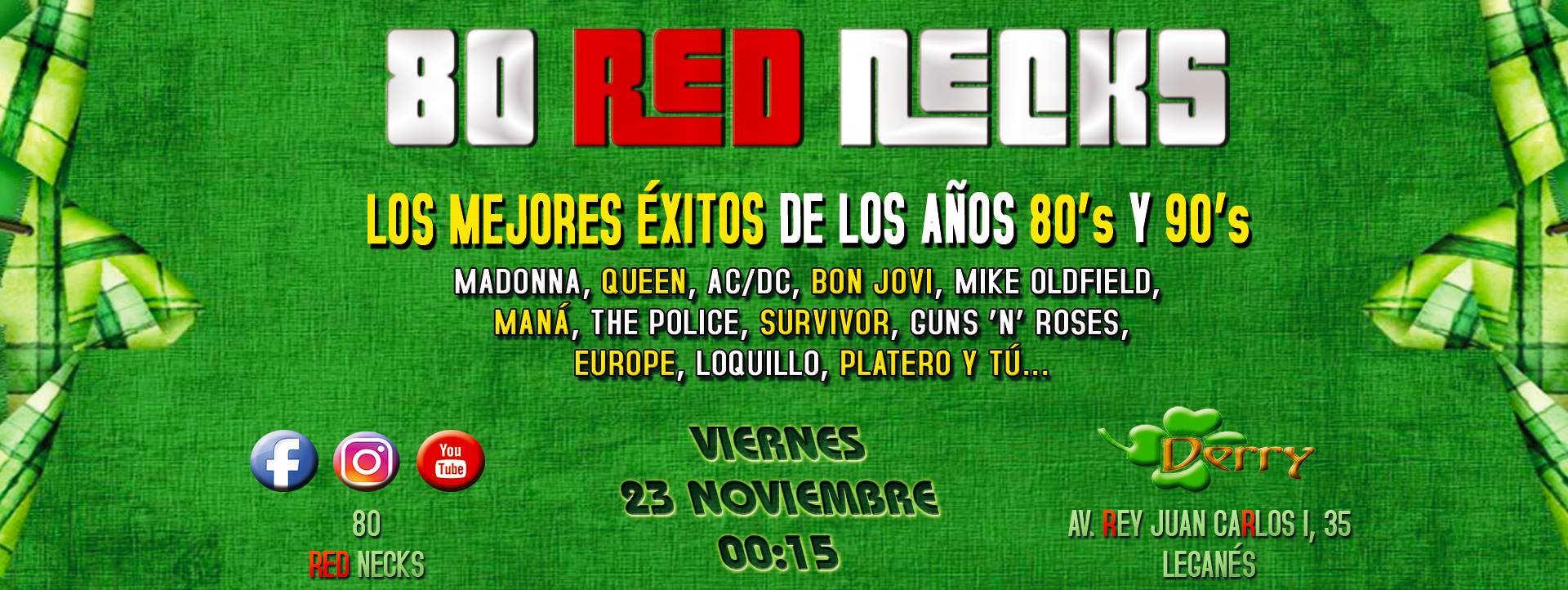 80 Red Necks en el Derry música en directo de los 80’s y 90’s
