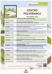 Actividades en el CEA Polvoranca en noviembre 2018