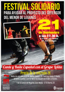 Acto Solidario a favor del Proyecto Defensor del Menor de Leganés