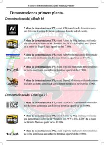 HORARIO DE LAS DEMOS EN LA PRIMERA PLANTA: