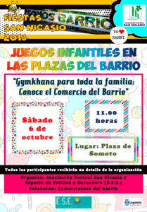 Juegos infantiles en las plazas del barrio