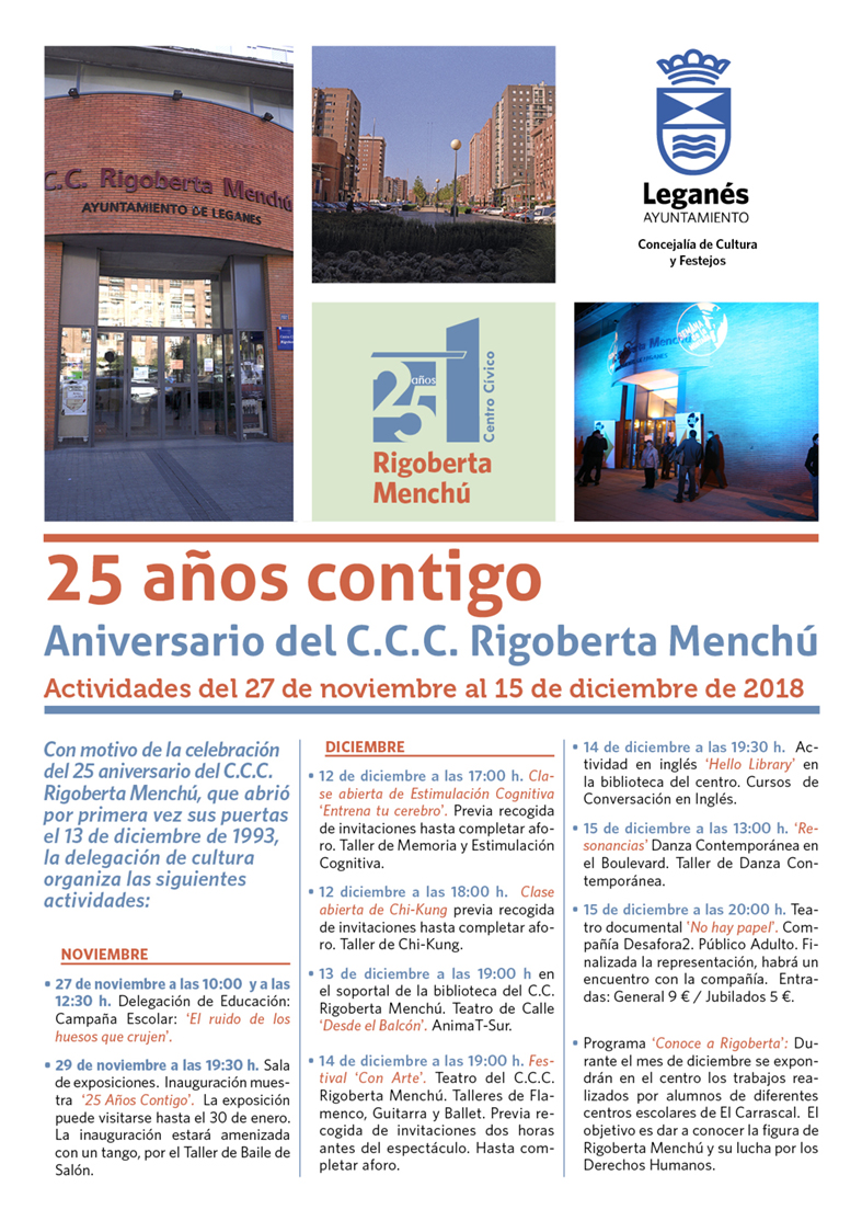 Programa del 25 aniversario del CC Rigoberta Menchú