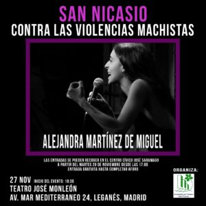 Acto contra la violencia hacia las mujeres alejendra