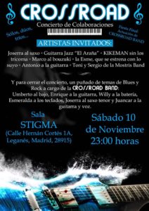 CROSSROAD BAND y colaboraciones en la sala Estigma