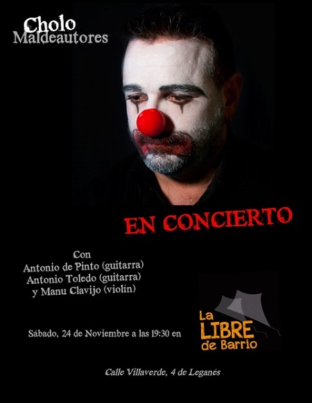 Cholo Maldeautores en concierto en la Libre