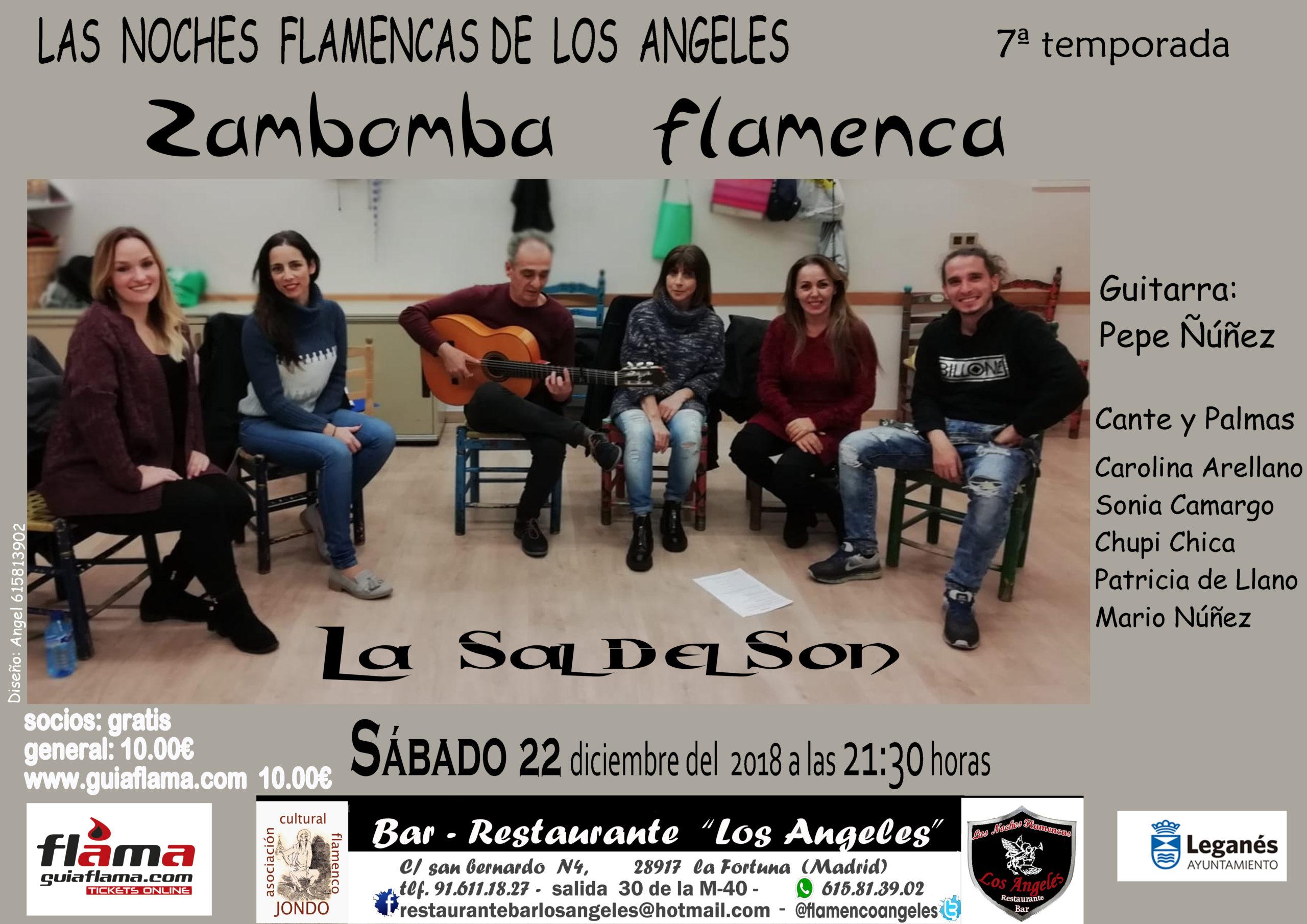 Zambomba flamenca en las noches flamencas de Los Angeles