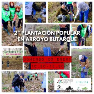 Limpieza y plantación popular en el Arroyo Butarque