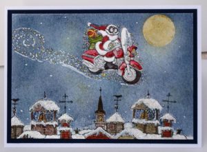 Papá Noel al hospital Severo Ochoa en moto