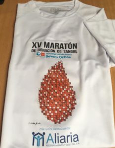 camiseta El día 12 de diciembre los pepineros tenemos la cita más importante en el hospital Severo Ochoa porque con un solo gesto podrás salvar tres vidas, no te lo pienses y acude al XV Maratón de Donación de Sangre