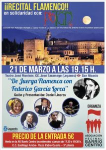 Espectáculo solidario de flamenco. De Juerga Flamenca con Federico García Lorca