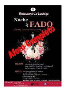 Noche de Fado con Laureana Geraldes en la Lusitana