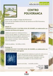 Actividades en el CEA Polvoranca en ABRIL 2019