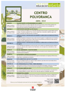 Actividades en el CEA Polvoranca en ABRIL 2019