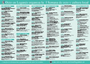 Programa de la I semana de ocio y cultura local Leganés